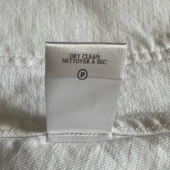 A.L.C. Women’s Amelia II White Denim Collared Gold One Button Blazer Jacket Sz 2 - Picture 10 of 14